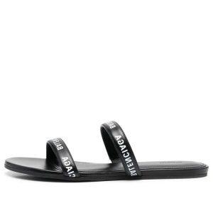 (WMNS) Balenciaga Logo Sandals 'Calf Black' 694999WCAE11090