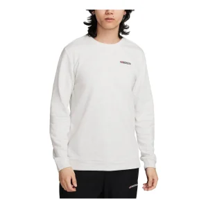 Nike Dri-FIT Track Club Fleece Long-Sleeve Crew Neck Running Sweatshirt 'White' FB5510-025