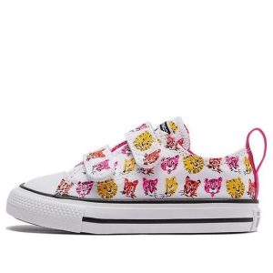 (TD) Converse Chuck Taylor All Star 2V 'Pink White Yellow' 771477C