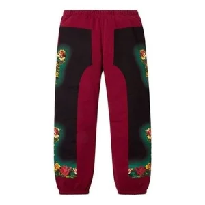 Supreme x Jean Paul Gaultier Floral Print Sweatpants 'Burgundy Black Green' SUP-SS19-791