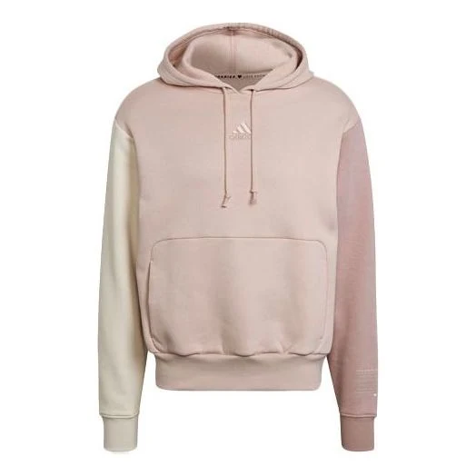 adidas Colorblock Splicing Loose Sports Couple Style White Pink HU0413