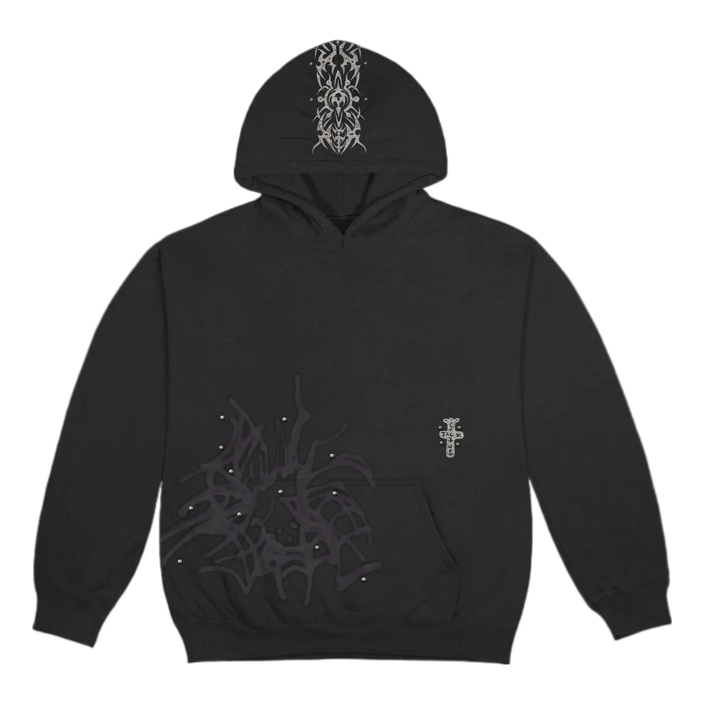 Travis Scott Cactus Jack FW22 Studded Hoodie 'Black' TS-22FW007