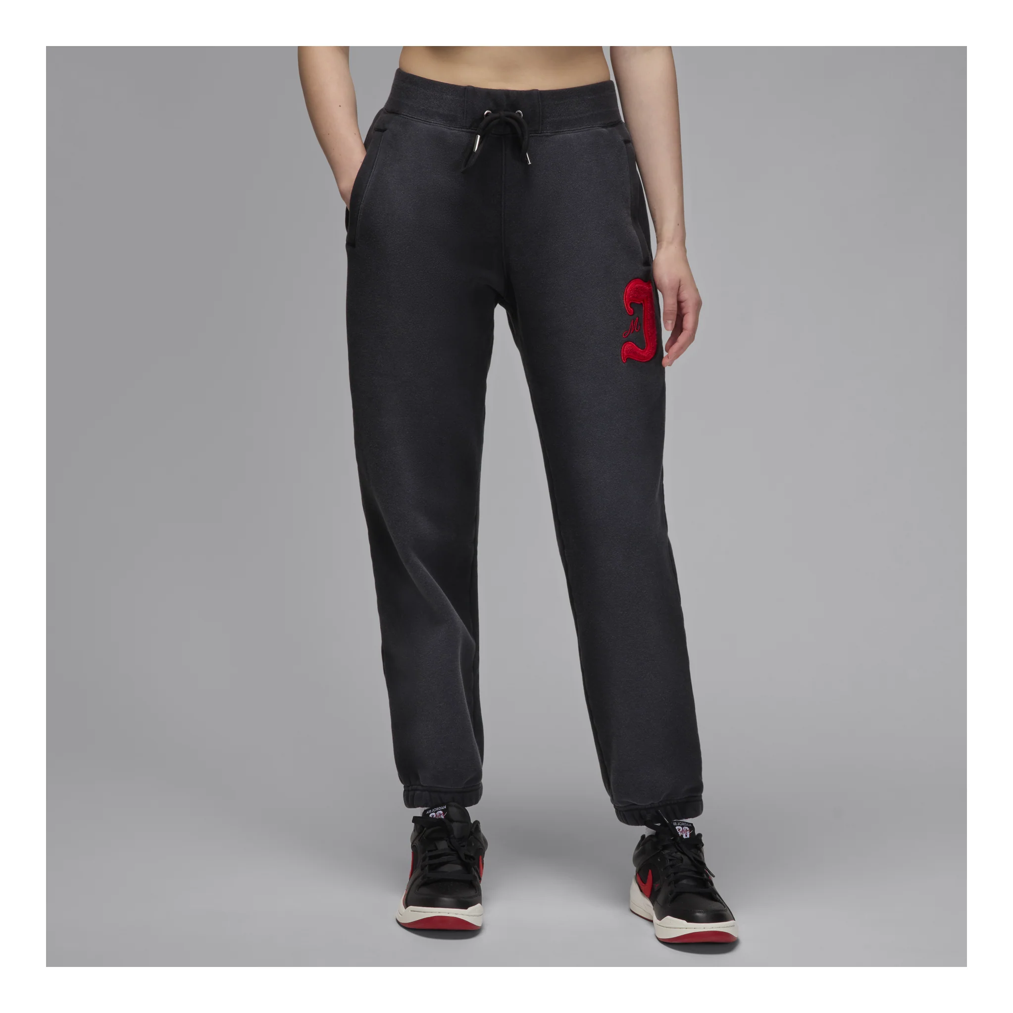 (WMNS) Air Jordan Flight Fleece Pants Asia Sizing 'Black' FV7069-010