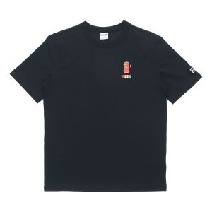 PUMA Sports Alphabet Printing Round Neck Short Sleeve Black 531335-51