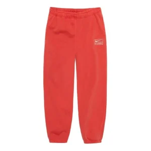 Nike x Stussy Pigment Dyed Sweatpants 'Habanero Red' FJ9158-642