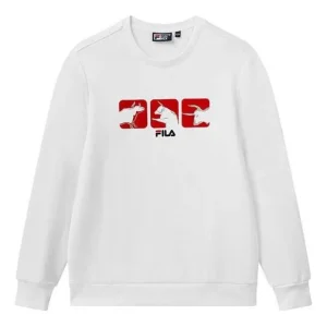 FILA Casual Sports Knitted Turtleneck Jumper For Men White F11M118297F-WT