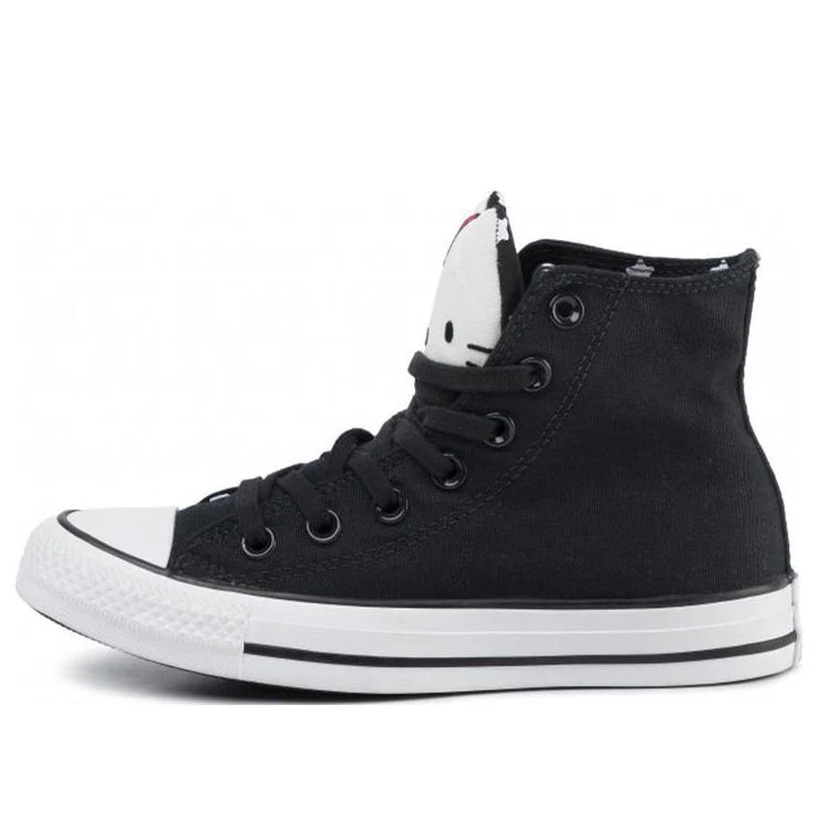 (WMNS) Converse Chuck Taylor All Star Hi x Hello Kitty 'Black' 163910C