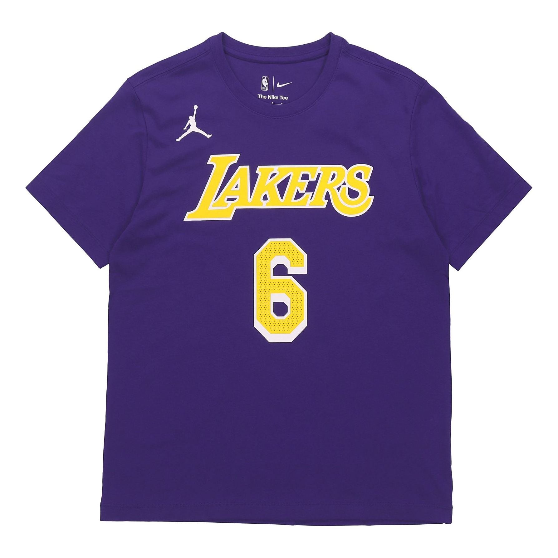 Air Jordan Los Angeles Lakers LeBron James 6 Casual Sports Basketball Short Sleeve Purple CV9987-557