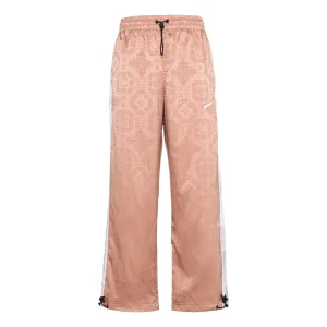 Nike x CLOT Rose Gold Silk Pattern Track Pants For Men Pink CT4088-605