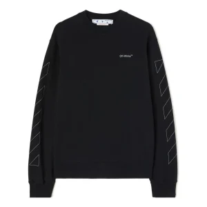 Men's Off-White SS22 Printing Round Neck Black OMBA057C99FLE0021010