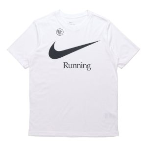 Nike Dri-FIT Logo Printing Sports Quick Dry Short Sleeve White DB5590-100