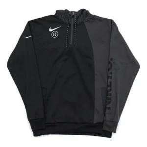 Nike Alphabet Logo Printing Zipper Reflective hooded Drawstring Black Gray Blackgray AT6098-060