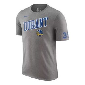 Nike 18-19 Series Dri-fit Golden State Warriors Durant Training Short Sleeve Gray AH0074-063