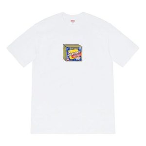 Supreme FW19 Week 7 Cheese Tee Printing Short Sleeve Unisex White SUP-FW19-758