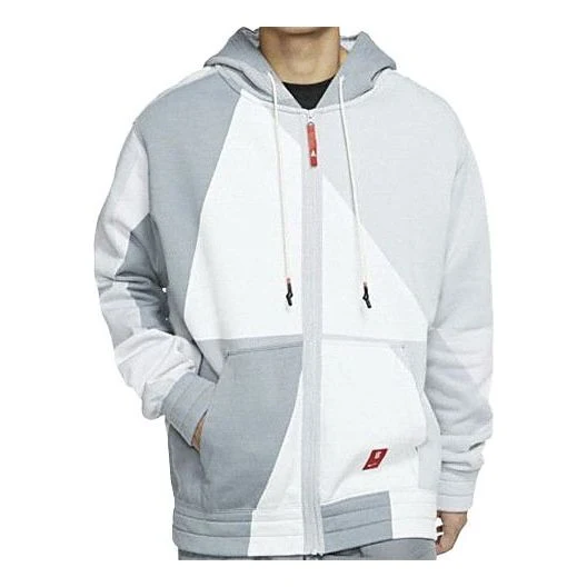 Nike Kyrie Irving Zipper Basketball Sports Fleece Lined Hooded Jacket Gray BV9286-100