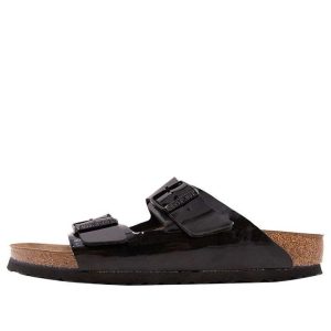 Birkenstock Arizona Birko-Flor Narrow Fit Sandals 'Black Patent' 1005292