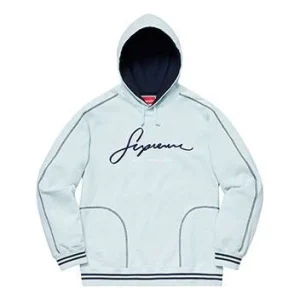 Supreme SS19 Contrast Embroidered Hooded Sweatshirt SUP-SS19-930