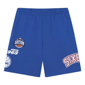 Mitchell & Ness 76 x NBA Philadelphia 76ers Team Origins Fleece Shorts 'Blue' PSHR4851-P76YYPPPROYA
