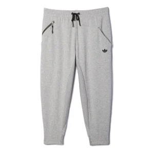 adidas originals Athleisure Casual Sports Knit Cropped Pants Gray AB9282