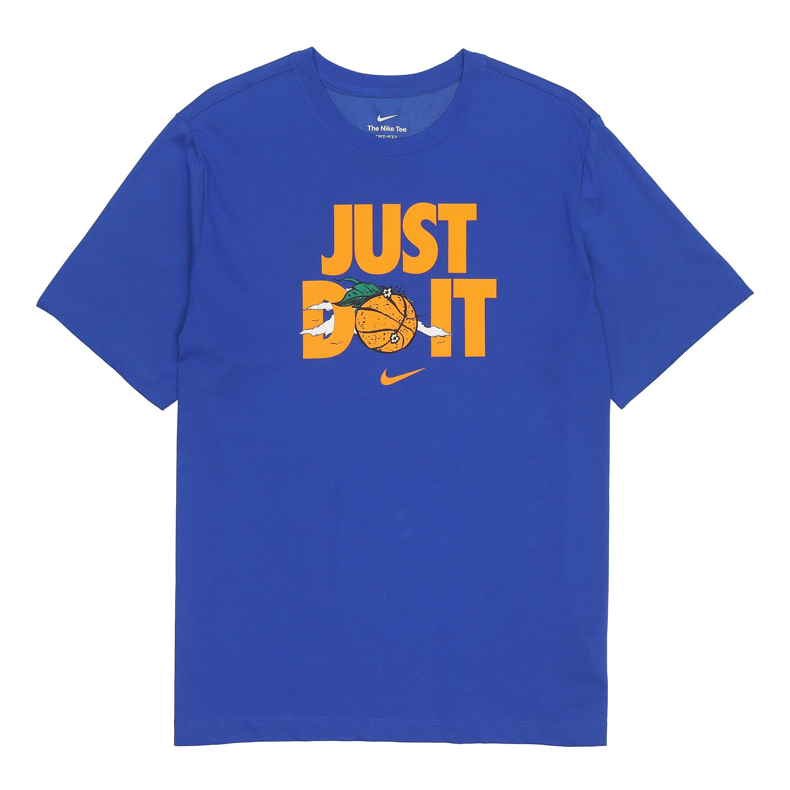Nike Just Do It Alphabet Printing Round Neck Short Sleeve Blue DV1213-480