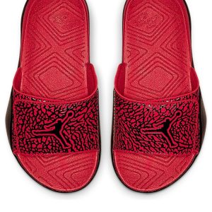 (PS) Air Jordan Hydro 7 Minimalistic Red Black Slippers 'Red Black' BQ6292-600