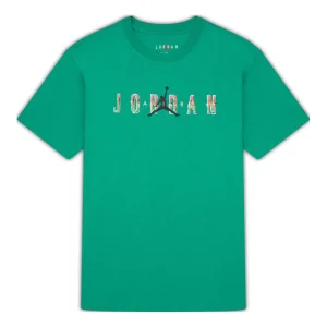 Air Jordan DNA Printing Alphabet Large Logo Short Sleeve Green DQ5884-324