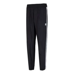 Men's adidas neo Stripe Logo Woven Bundle Feet Casual Sports Pants/Trousers/Joggers Autumn Black HN1824