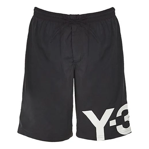 adidas Y-3 Large Logo Swim Shorts 'Black White' FS4484