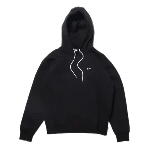 Men's Nike Logo Embroidered Solid Color Fleece Lined Black DA0316-010