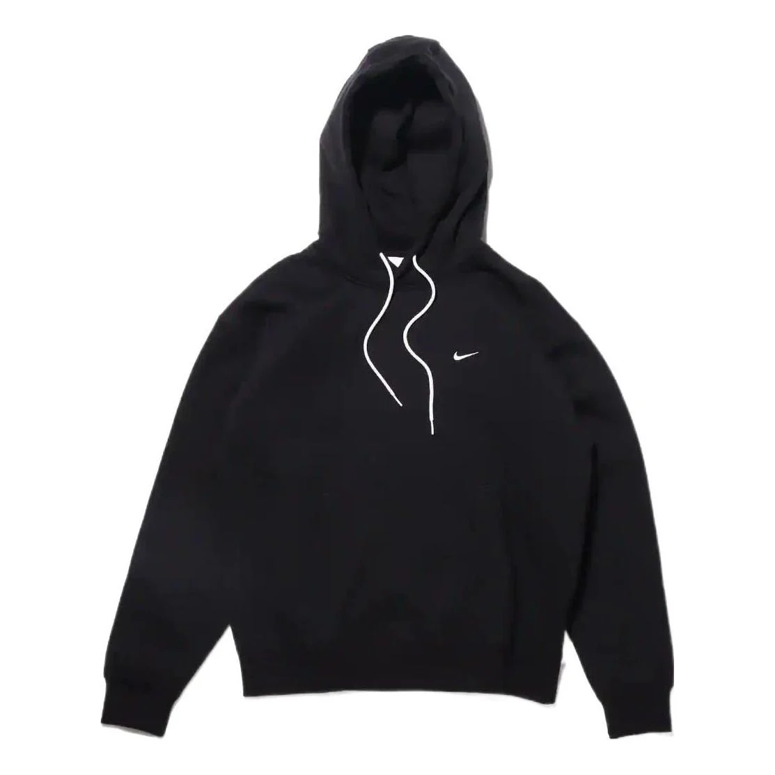 Men's Nike Logo Embroidered Solid Color Fleece Lined Black DA0316-010