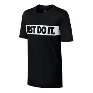 Nike Sportswear Just Do It Casual Knit Round Neck Short Sleeve Black 847632-010