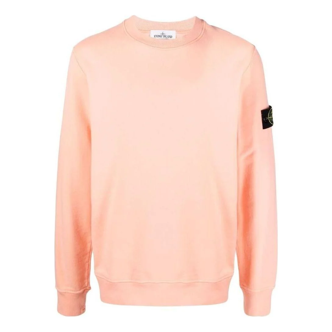 STONE ISLAND Brushed Cotton Fleece Sweatshirt 'Pink' 771563020-V0083