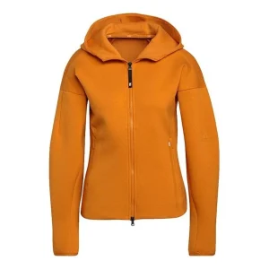 (WMNS) adidas ZNE Sportswear Hoodie Asia Sizing 'Orange' H34467