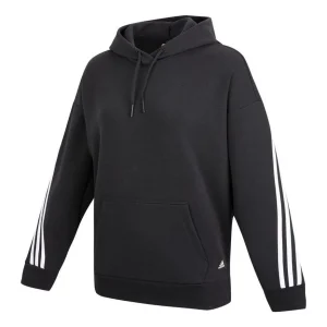 (WMNS) adidas Sportswear Future Icons 3-Stripes Hoodie 'Black' H67044