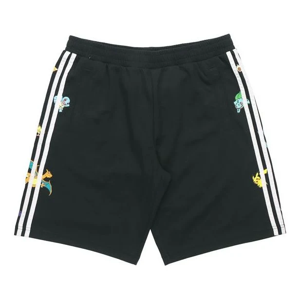 adidas neo x Pokmon Crossover Side Stripe Sports Shorts Black FM0322