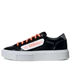 (WMNS) adidas Sleek Super 'Black Signal Coral' EF4954