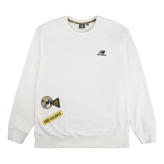 New Balance x JHI Crossover Cartoon Printing Casual Round Neck Pullover White NCA89073-IV