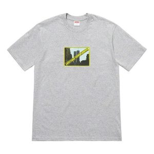 Supreme SS19 Greetings Tee Printing Short Sleeve Unisex Gray SUP-SS19-10514