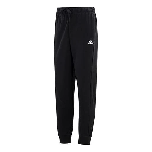 Men's adidas Sl Ft Tc Pt Logo Knit Sports Bundle Feet Long Pants/Trousers Black HN3552
