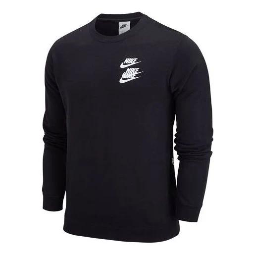 Nike Unisex Nike Sportswear Logo Printing Round-neck Sweatshirt Black DV7381-010