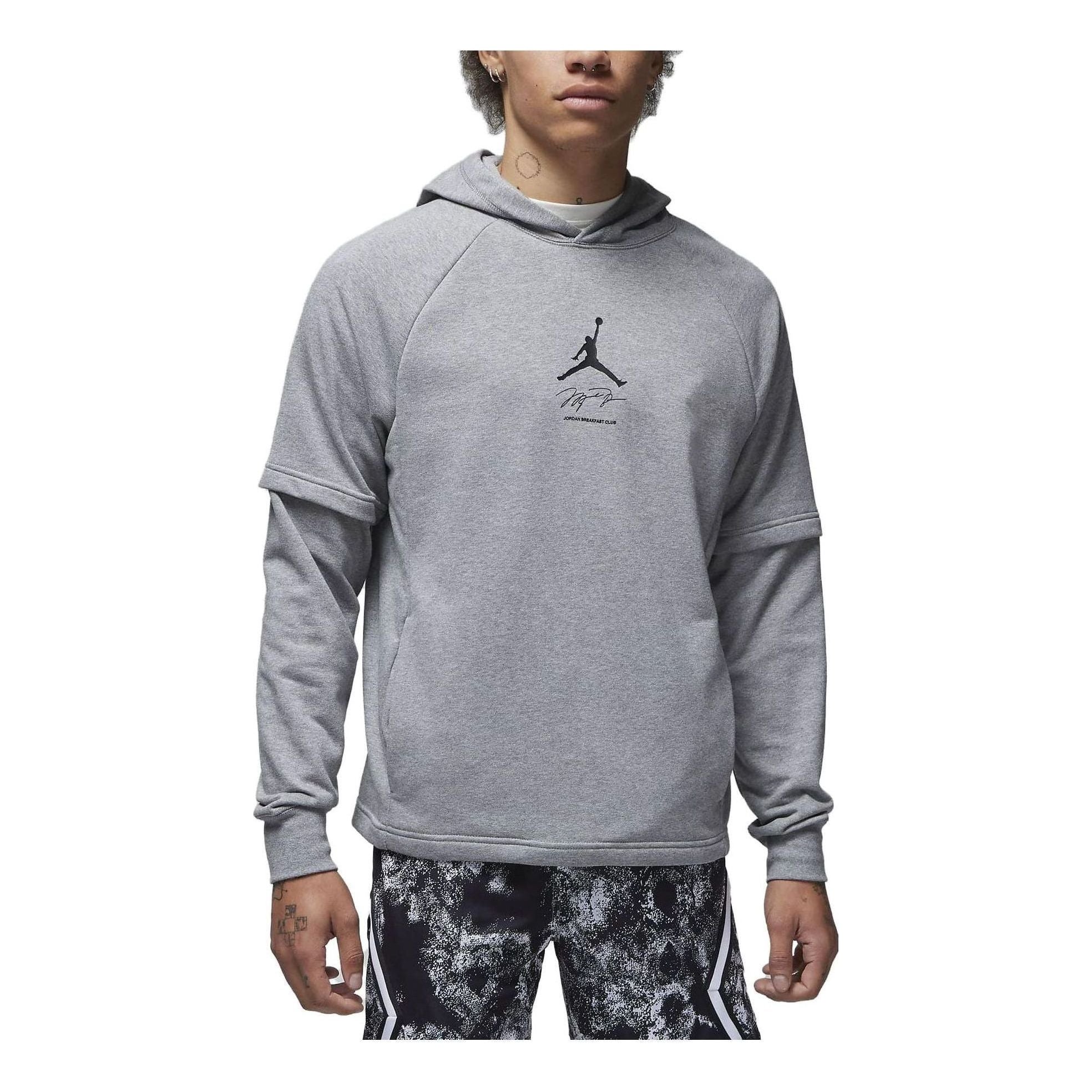 Air Jordan Dri-Fit Breakfast Club Graphic Fleece Pullover Hoodie 'Grey' DV9781-091