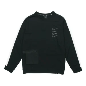 Nike Dri-fit Logo Knit Quick Dry Training Pullover Black CJ4624-010