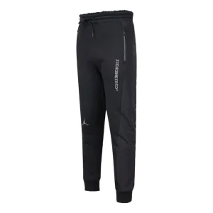 Men's Air Jordan Environmental Friendly Reflective Colorblock Bundle Feet Sports Pants/Trousers/Joggers Black DJ0181-010