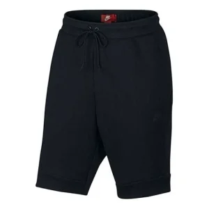Men's Nike Tch Flc Short Alphabet Logo Lacing Loose Shorts 805161-010