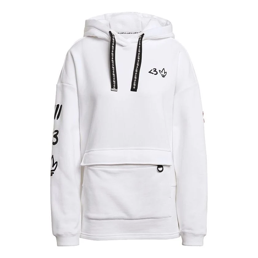 (WMNS) adidas originals Vday Hoodie 'White' H39033