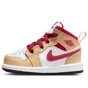 (TD) Air Jordan 1 Mid 'Light Curry Cardinal Red' 640735-201