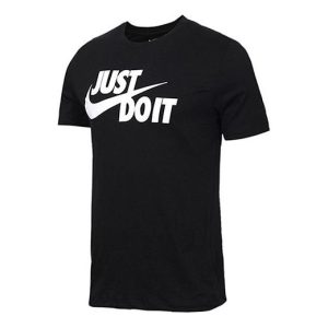 Nike Sportswear Tee Just Do It Casual Sport Round NeckShort Sleeve Men's Black AR5006-011