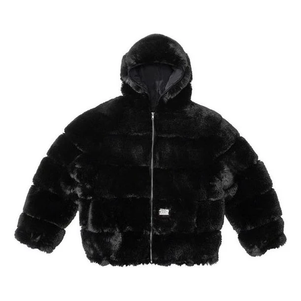 Supreme x WTAPS Faux Fur Hooded Jacket 'Black' SUP-FW21-343