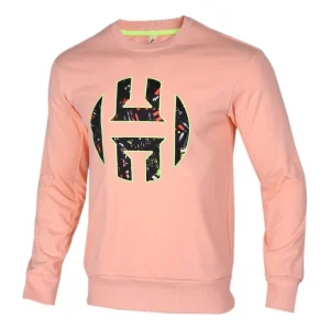 adidas Harden Fle Crew Basketball Sports Pullover Pink Red FR6166