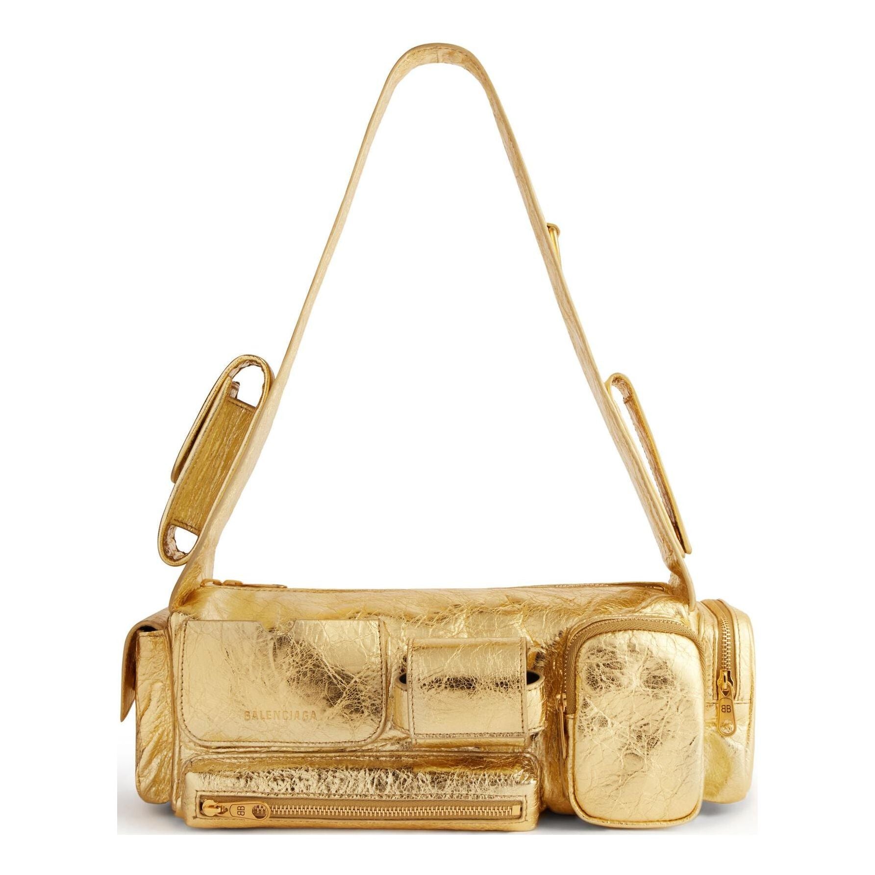 (WMNS) Balenciaga Superbusy Xs Sling Bag Metallized 'Gold' 7625162AAVI8018